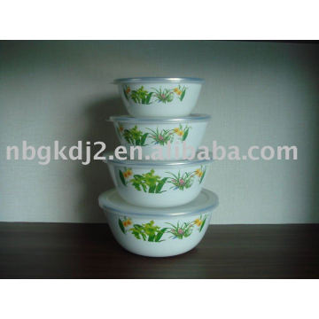 Porcelain Enamel Storage Bowl Set